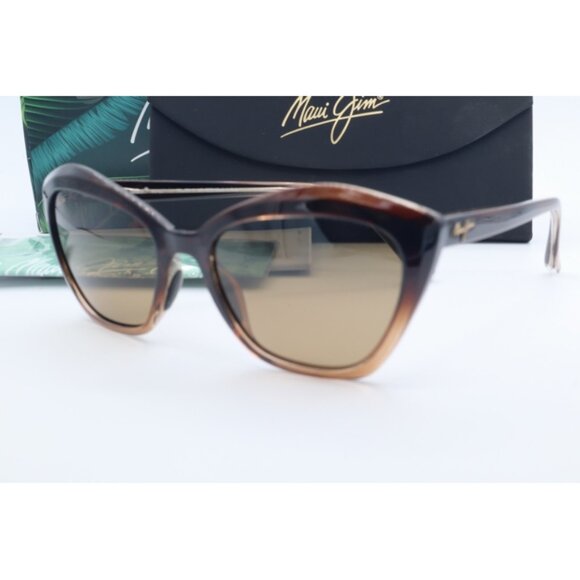 Maui Jim Lotus MJ 827-01 Tortoise Cat Eye Sunglasses Brown polarized Lenses 56mm main image 6